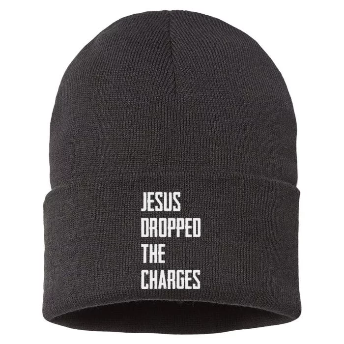 Jesus Dropped The Charges Sustainable Knit Beanie