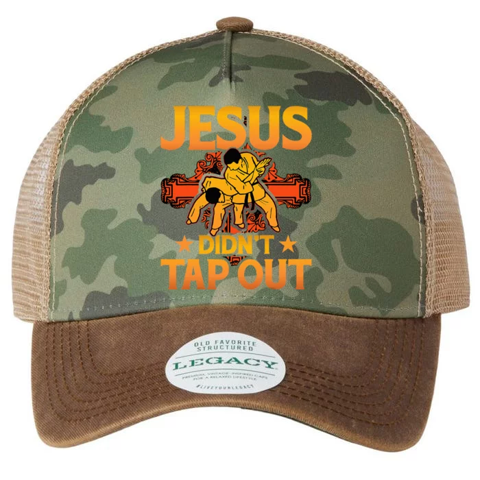 Jesus DidnT Tap Out Brazilian Jiujitsu Bjj Grappling Legacy Tie Dye Trucker Hat