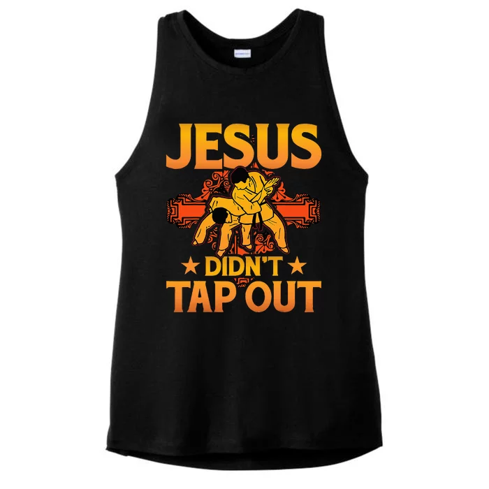 Jesus DidnT Tap Out Brazilian Jiujitsu Bjj Grappling Ladies Tri-Blend Wicking Tank