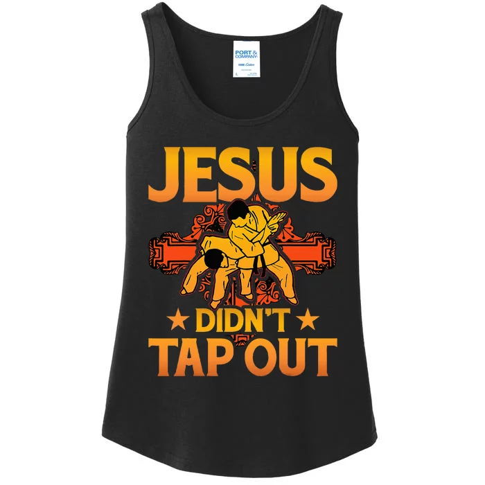 Jesus DidnT Tap Out Brazilian Jiujitsu Bjj Grappling Ladies Essential Tank