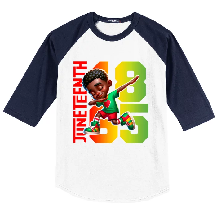 Junenth Dabbing Vibes Only Black African Gift Baseball Sleeve Shirt