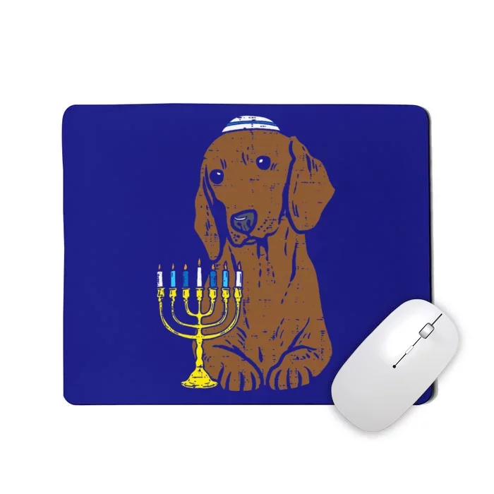 Jewish Dachshund Wiener Dog Hanukkah Pajamas Chanukah PJs Mousepad