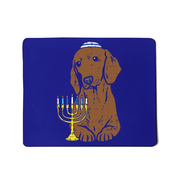 Jewish Dachshund Wiener Dog Hanukkah Pajamas Chanukah PJs Mousepad