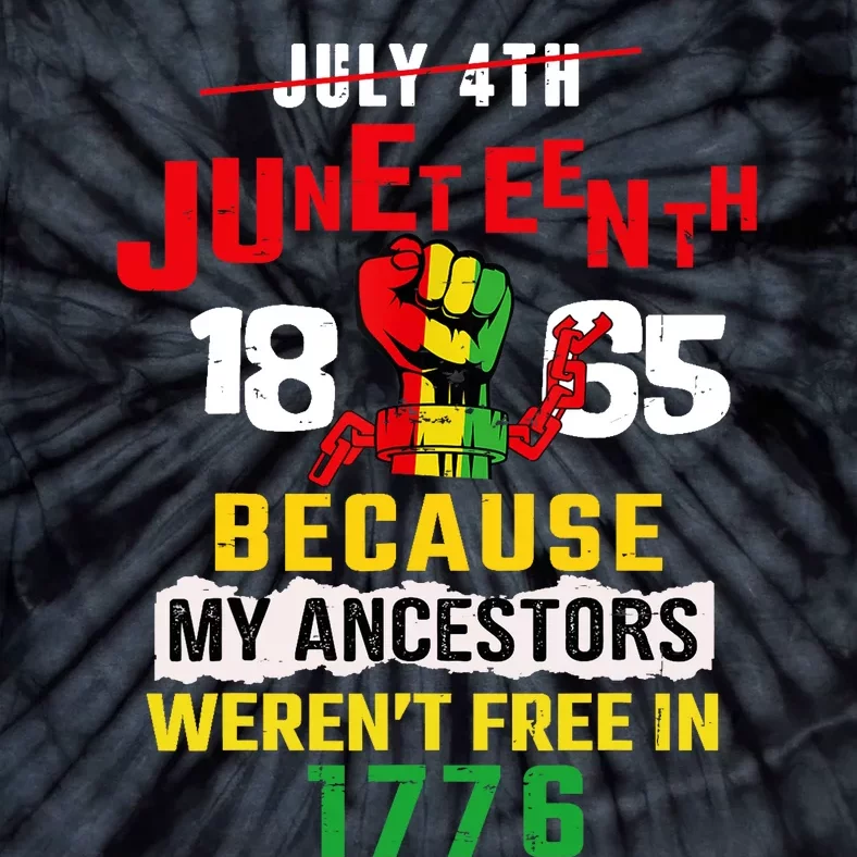 Juneteenth Design Wo Juneteenths African American Tie-Dye T-Shirt