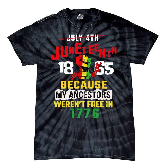 Juneteenth Design Wo Juneteenths African American Tie-Dye T-Shirt