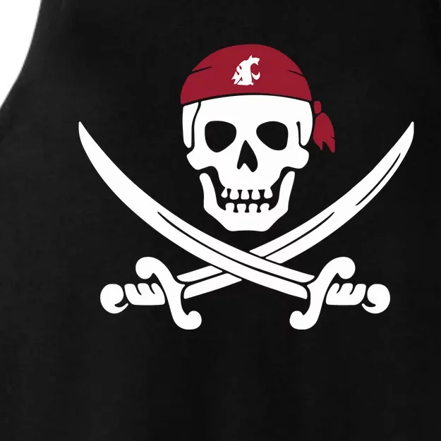 Jake Dickert Wsu Golf Pirate Skull Ladies Tri-Blend Wicking Tank