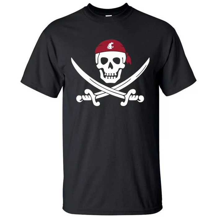 Jake Dickert Wsu Golf Pirate Skull Tall T-Shirt