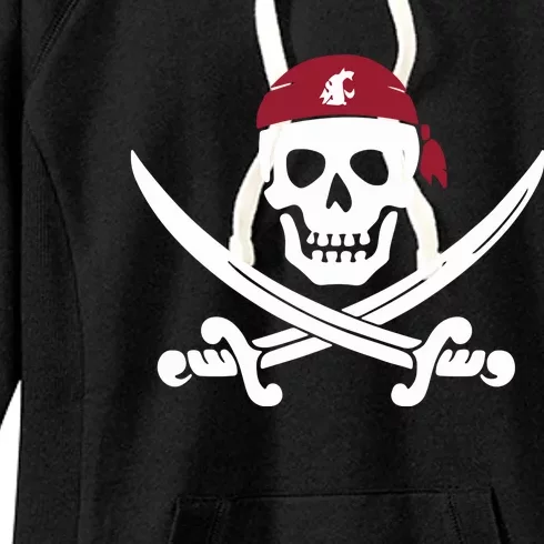 Jake Dickert Wsu Golf Pirate Skull Women's Fleece Hoodie