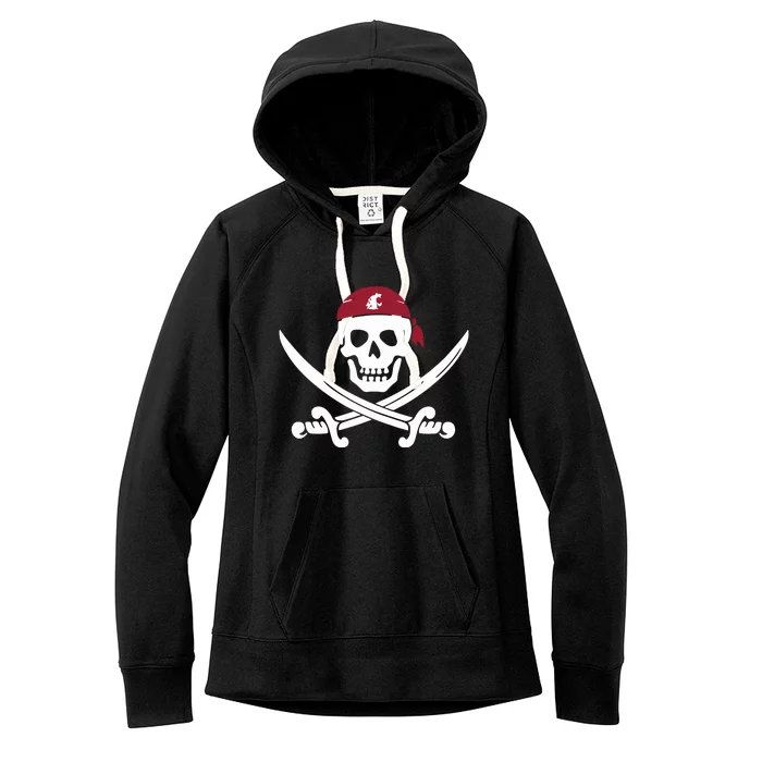 Jake Dickert Wsu Golf Pirate Skull Women's Fleece Hoodie