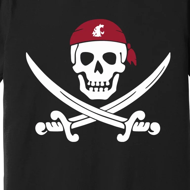 Jake Dickert Wsu Golf Pirate Skull Premium T-Shirt