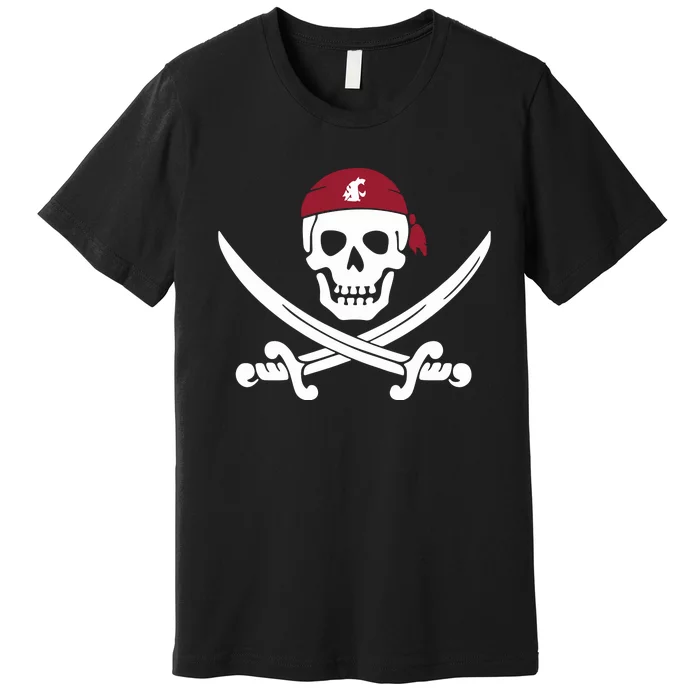 Jake Dickert Wsu Golf Pirate Skull Premium T-Shirt