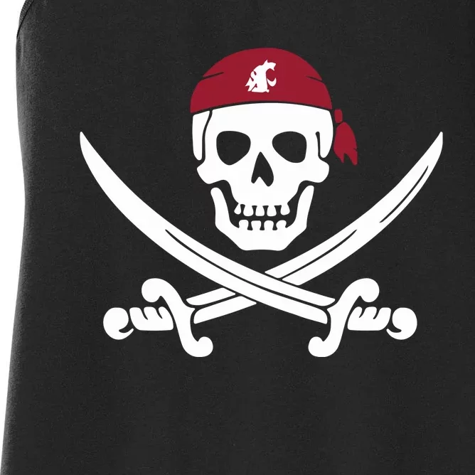 Jake Dickert Wsu Golf Pirate Skull Women's Racerback Tank