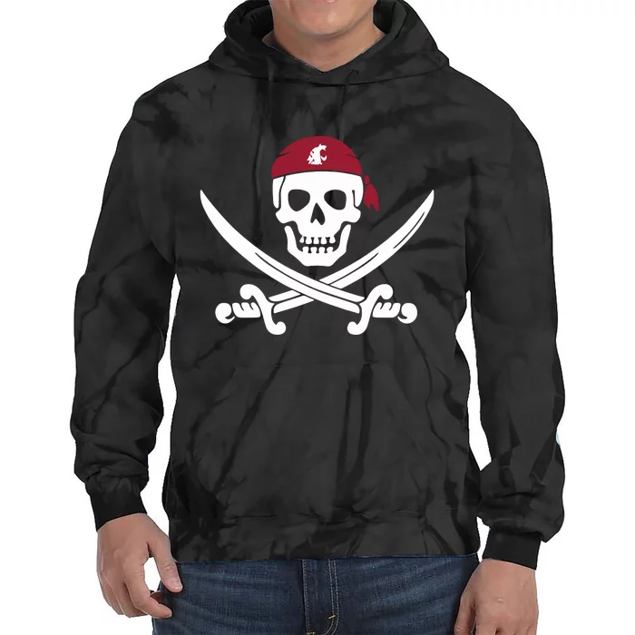 Jake Dickert Wsu Golf Pirate Skull Tie Dye Hoodie