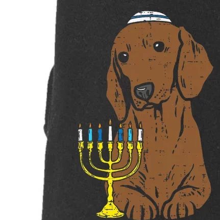 Jewish Dachshund Wiener Dog Hanukkah Pajamas Chanukah PJs Doggie 3-End Fleece Hoodie