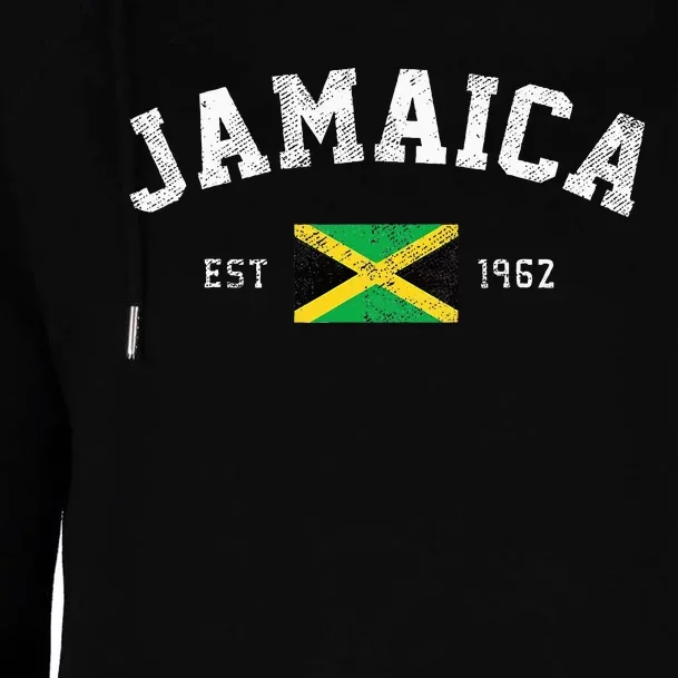 Jamaica Est. 1962 Jamaican Flag Independence Day Womens Funnel Neck Pullover Hood