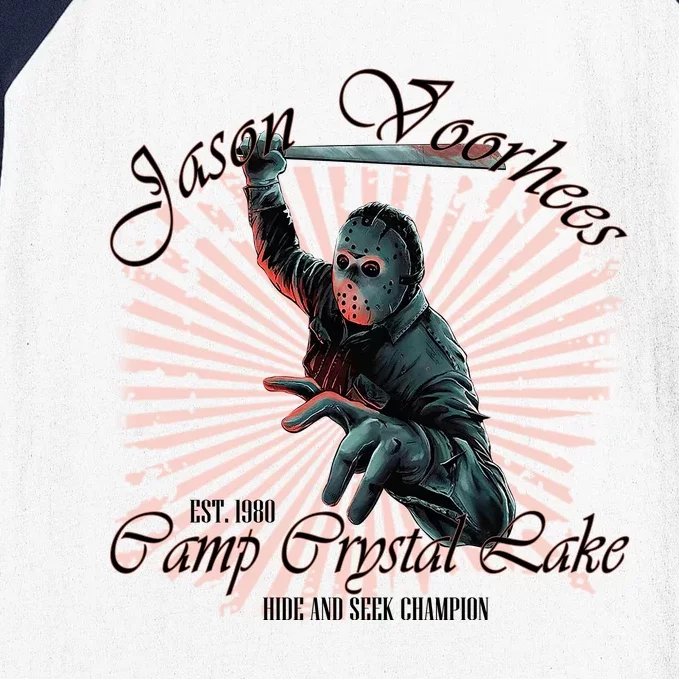 Jason Est 1980 Camp Crystal Lake Hide And Seek Champion Baseball Sleeve Shirt