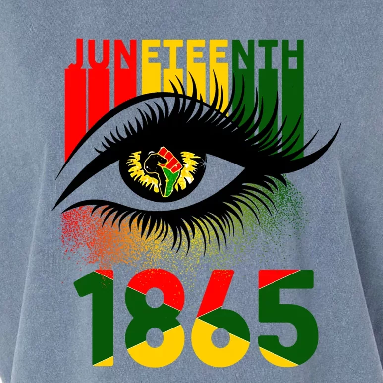 Juneteenth Eye 1865 African Pride Celebrate Indepedence Day Gift Garment-Dyed Women's Muscle Tee