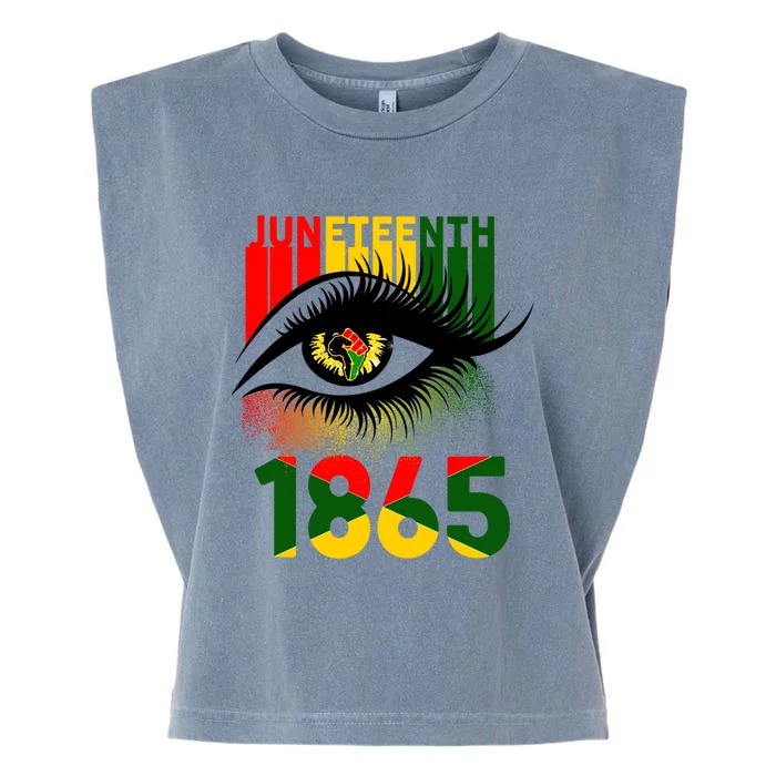 Juneteenth Eye 1865 African Pride Celebrate Indepedence Day Gift Garment-Dyed Women's Muscle Tee