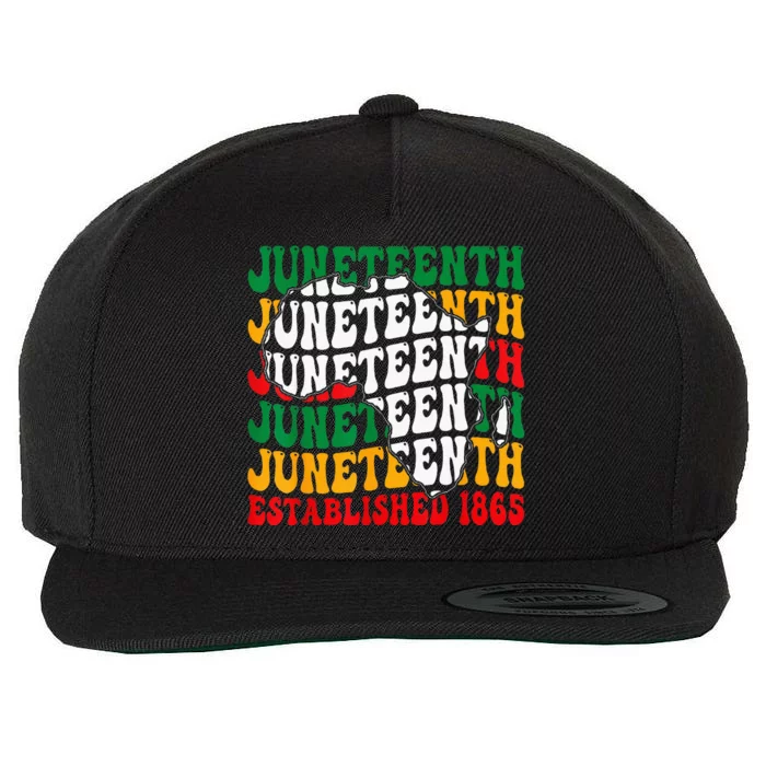 Juneteenth Established 1865 Cute African American Wool Snapback Cap