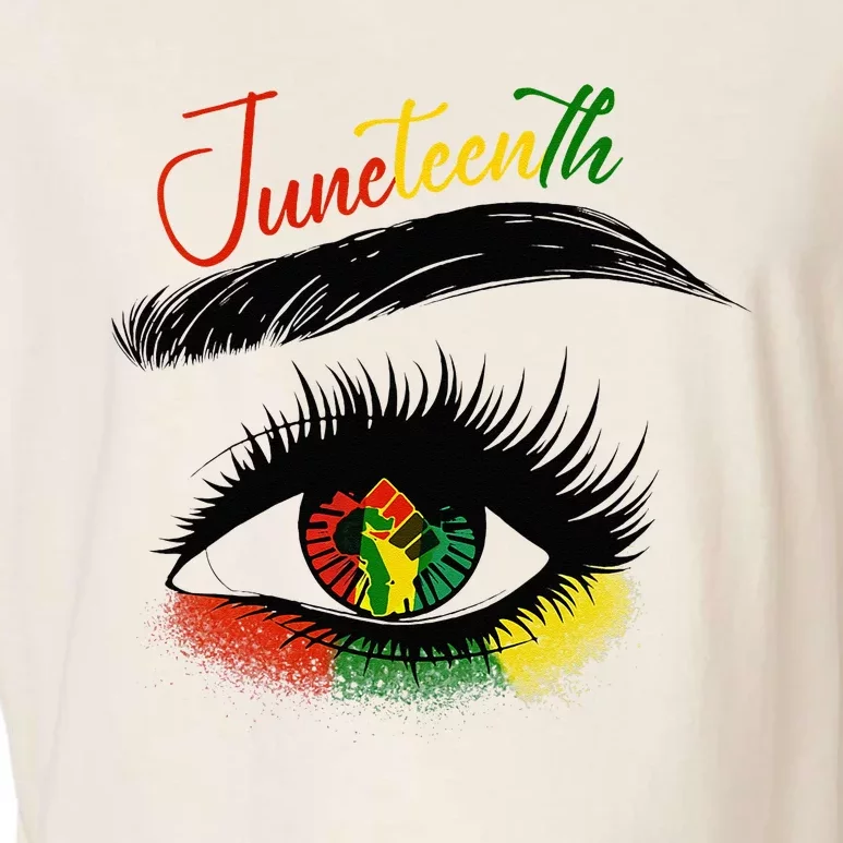 Juneteenth Eye African American Women Black History Pride Garment-Dyed Women's Muscle Tee