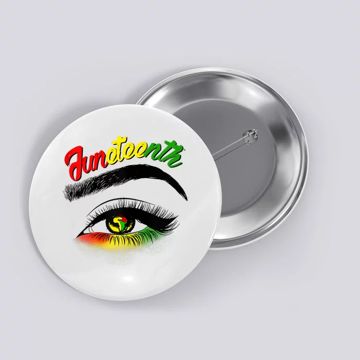 Juneteenth Eye African American Button