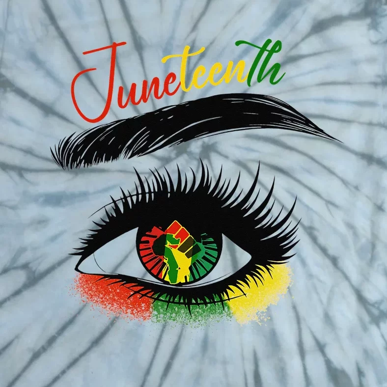 Juneteenth Eye African American  Black History Pride Tie-Dye T-Shirt