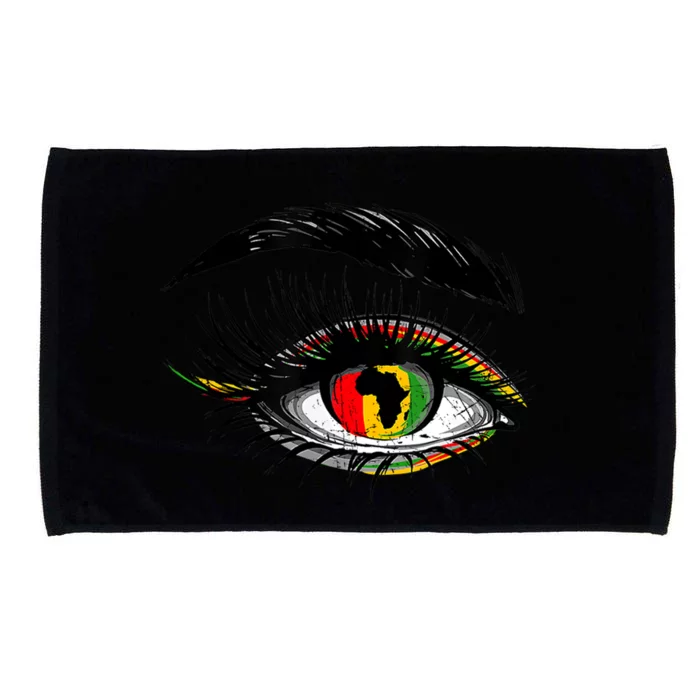 Junenth Eyes African American Women Black History Pride Gift Microfiber Hand Towel