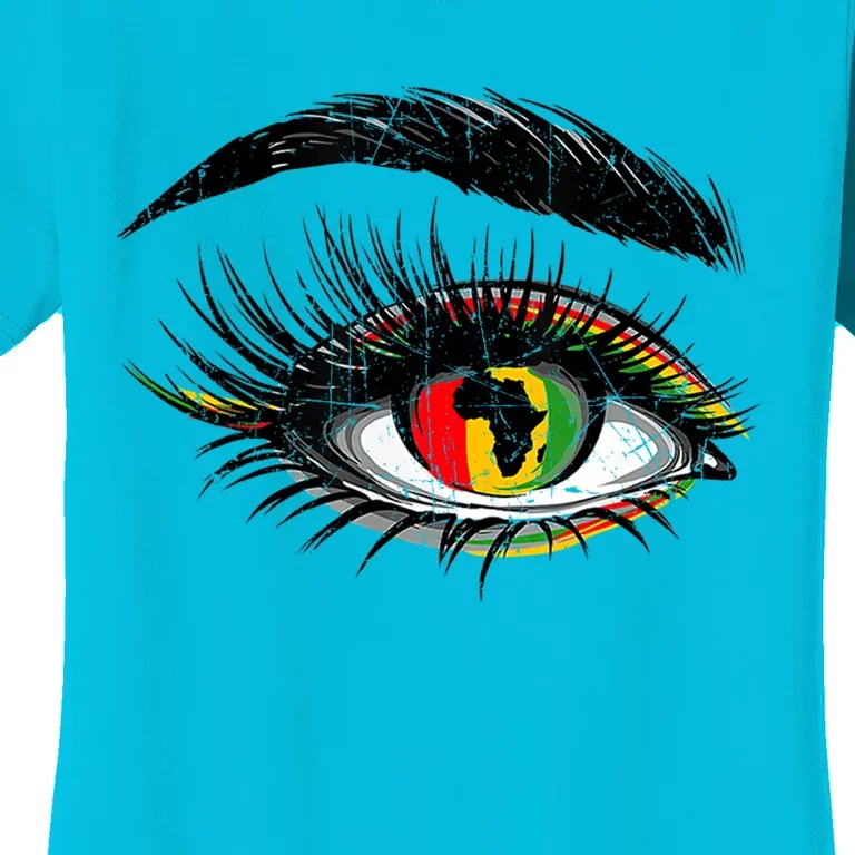 Junenth Eyes African American Women Black History Pride Gift Women's T-Shirt