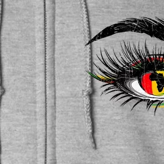 Junenth Eyes African American Women Black History Pride Gift Full Zip Hoodie