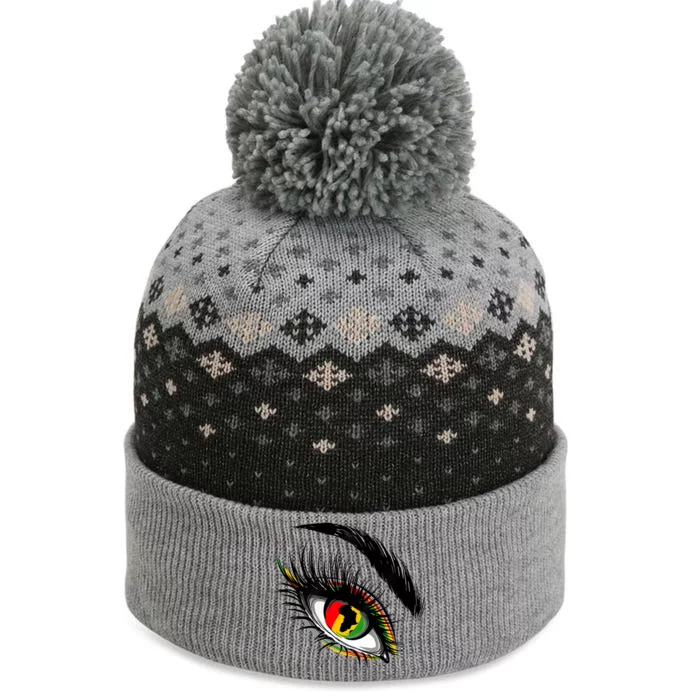 Junenth Eyes African American Women Black History Pride Gift The Baniff Cuffed Pom Beanie