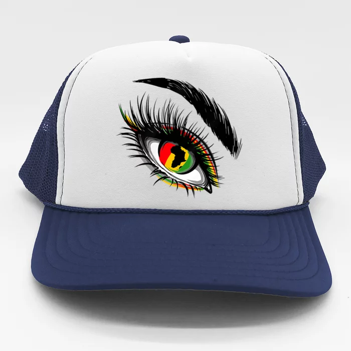 Junenth Eyes African American Women Black History Pride Gift Trucker Hat