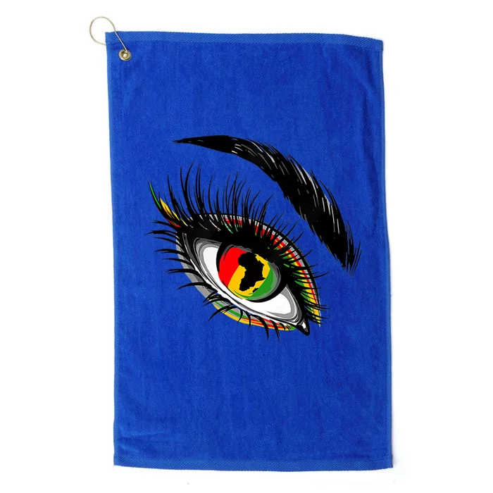 Junenth Eyes African American Women Black History Pride Gift Platinum Collection Golf Towel