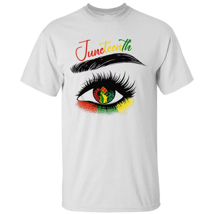 Juneteenth Eye African American  Black History Pride Tall T-Shirt