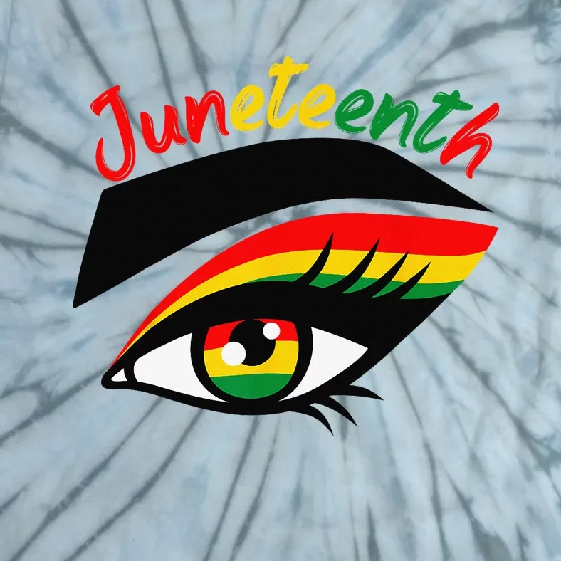 Juneteenth Eye African American Wo Black History Pride Tie-Dye T-Shirt