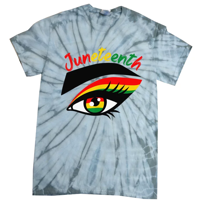 Juneteenth Eye African American Wo Black History Pride Tie-Dye T-Shirt