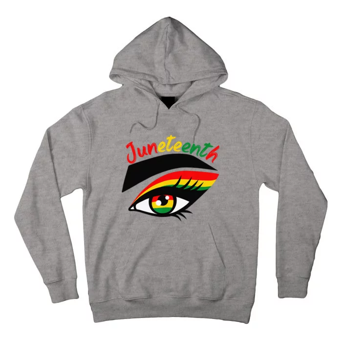 Juneteenth Eye African American Wo Black History Pride Tall Hoodie