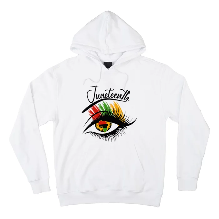 Juneteenth Eye African American Wo Black History Pride Hoodie