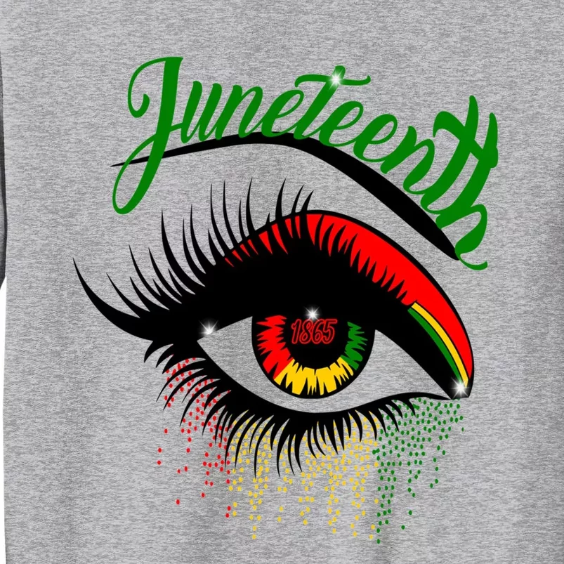 Juneteenth Eye African American Gift Pride Black Women Gift Tall Sweatshirt