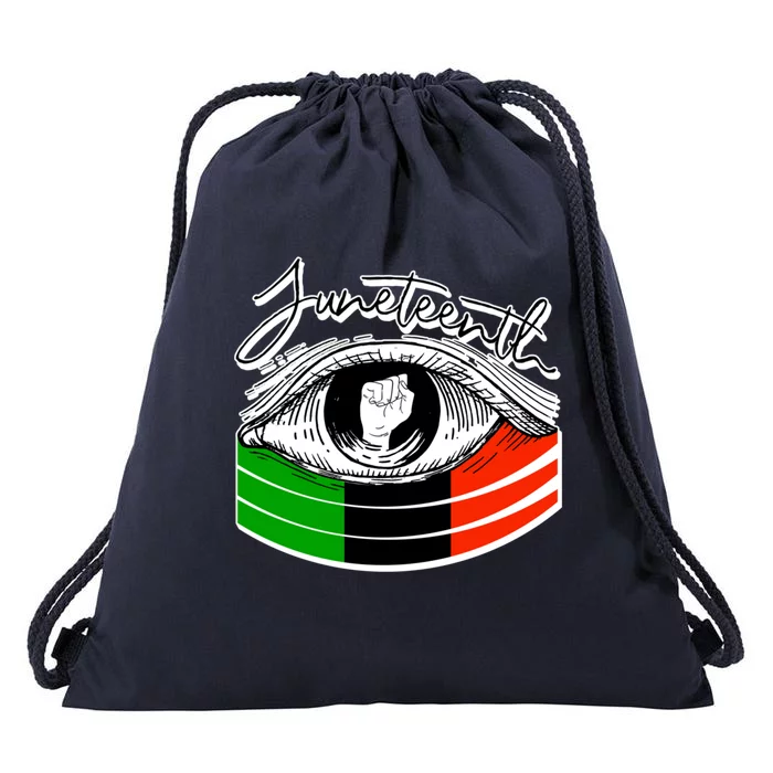 Juneteenth Eye African American Independence Day Gift Drawstring Bag