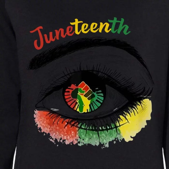 Juneteenth Eye African American Women Black History Pride Gift Womens California Wash Sweatshirt