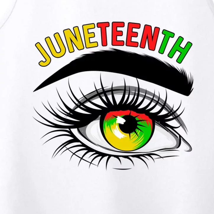 Juneteenth Eye African Black Independence Day Melanin Gift Performance Tank