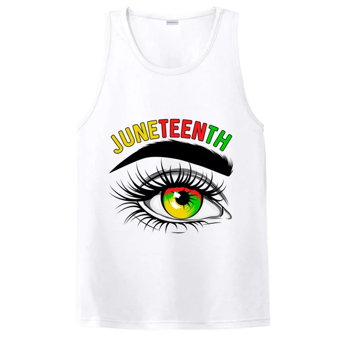 Juneteenth Eye African Black Independence Day Melanin Gift Performance Tank