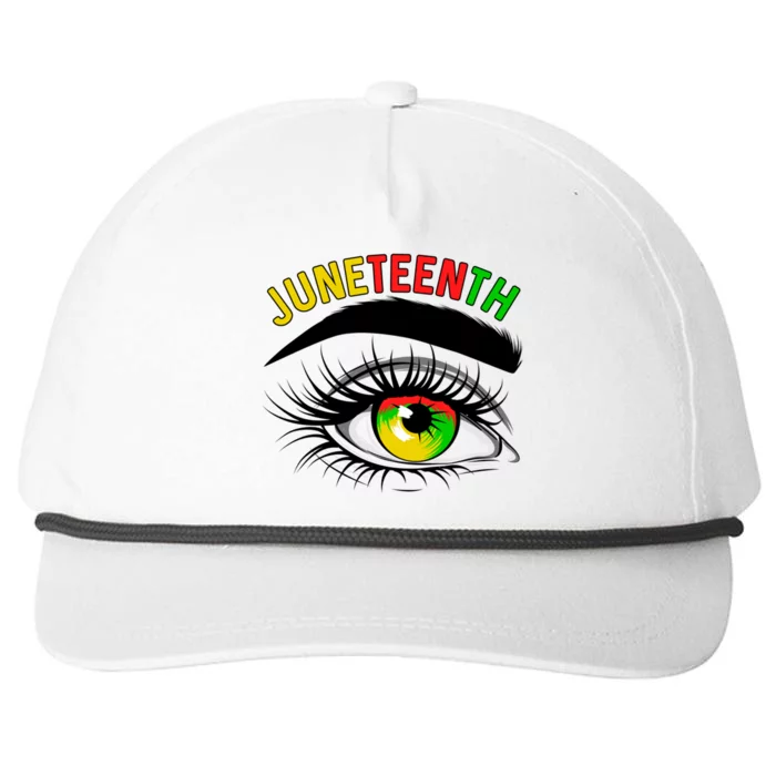 Juneteenth Eye African Black Independence Day Melanin Gift Snapback Five-Panel Rope Hat