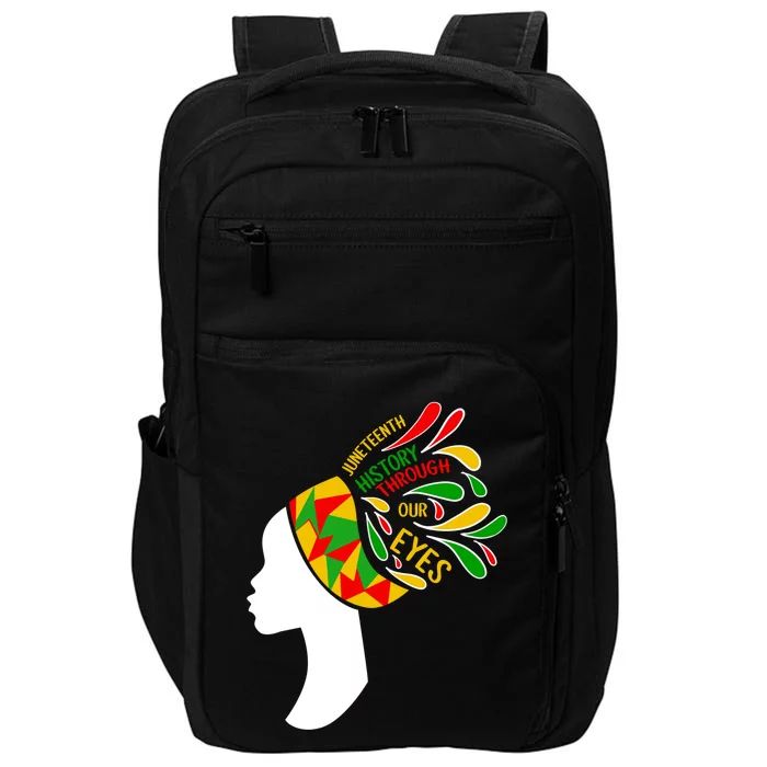 Juneteenth Eyes Black African American Flag Pride Cool Gift Impact Tech Backpack