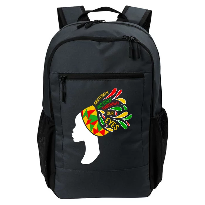 Juneteenth Eyes Black African American Flag Pride Cool Gift Daily Commute Backpack