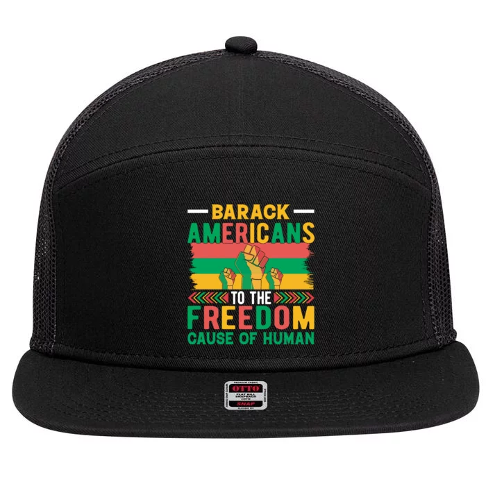 Juneteenth Emancipation Celebration Graphic 7 Panel Mesh Trucker Snapback Hat