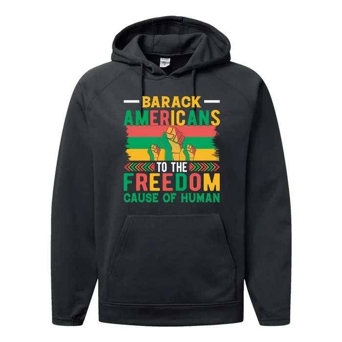 Juneteenth Emancipation Celebration Graphic Performance Fleece Hoodie