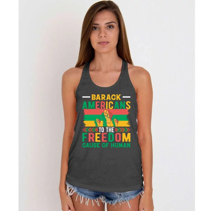 Juneteenth Emancipation Celebration Graphic Women's Knotted Racerback Tank