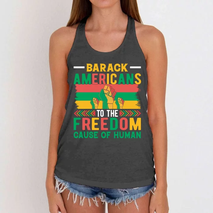 Juneteenth Emancipation Celebration Graphic Women's Knotted Racerback Tank