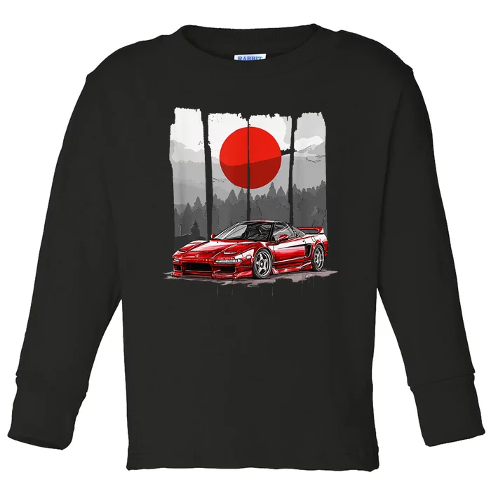 Jdm Euro Car Scene Nsx Tuning Drift Import Toddler Long Sleeve Shirt